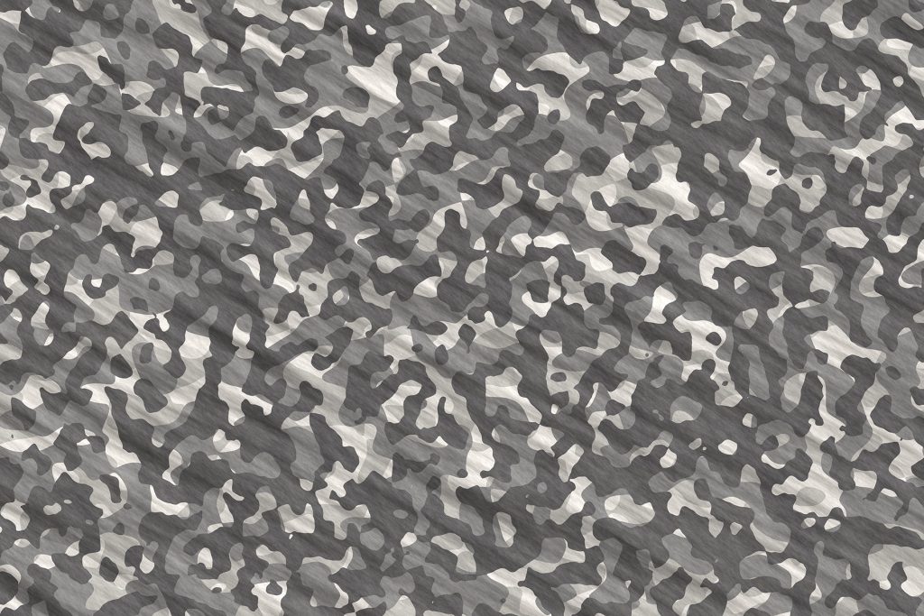 Gray Camouflage Background. Military Camo Clothing Texture. Seamless Combat Uniform.