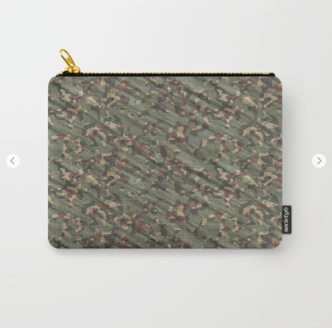 Green Army Camouflage Carry-All Pouch