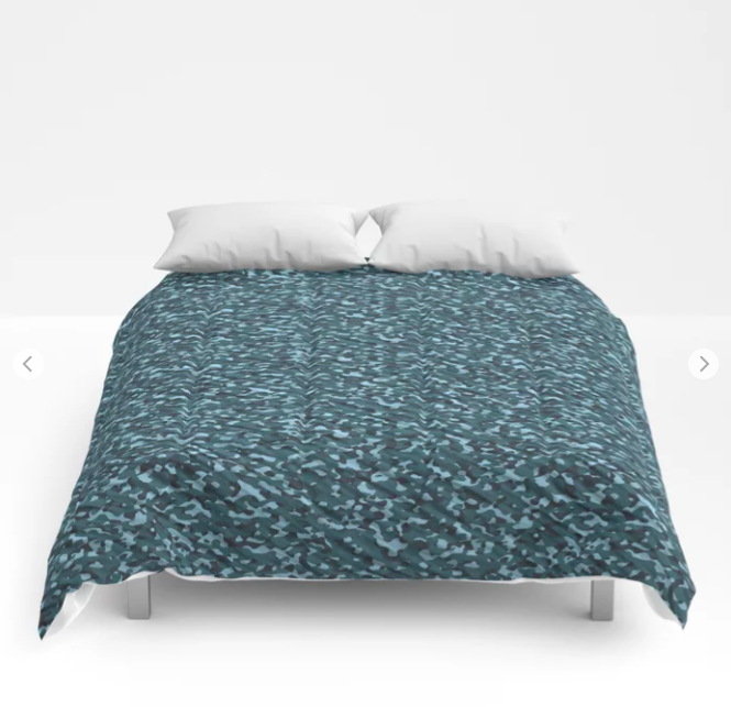 Sea Green Blue Army Camouflage Comforters