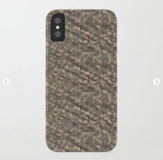 Weathered Green Army Camouflage iPhone Case