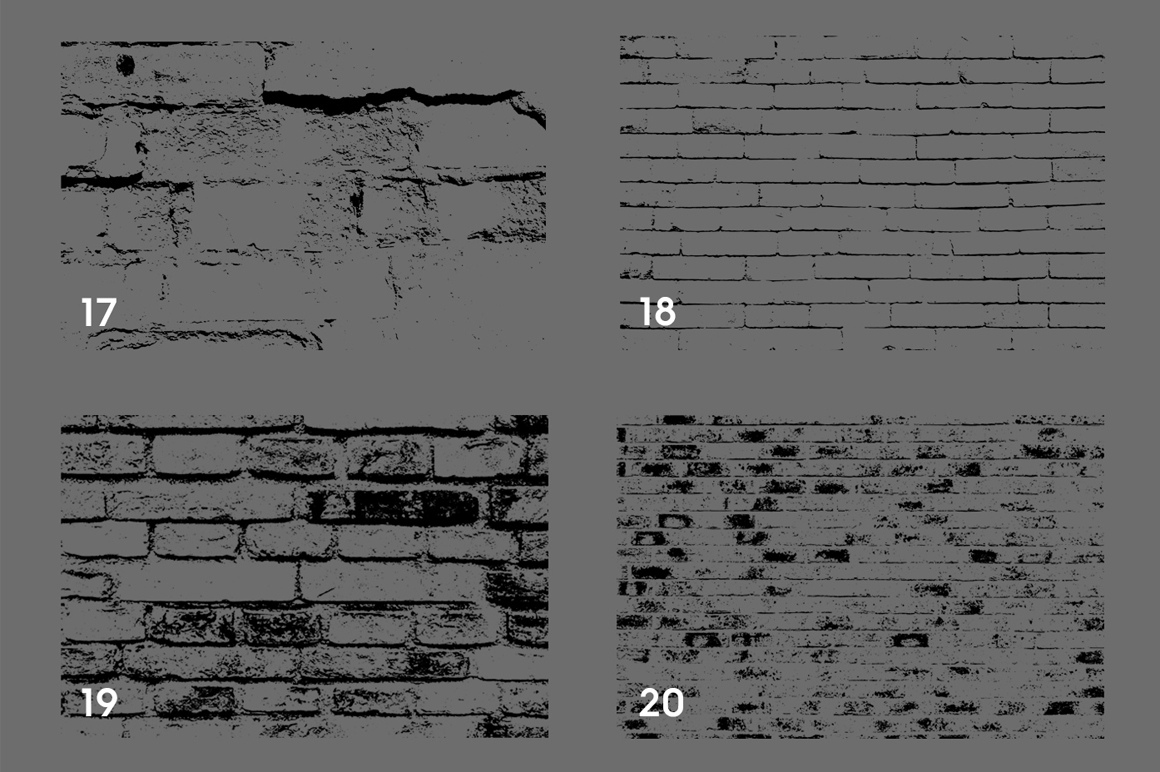 Bricks Wall Texture Overlays Preview Set 5