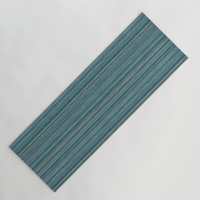 Blue Striped Knitted Weaving Yoga Mat