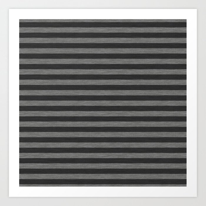 Gray Striped Knitted Weaving Art Print