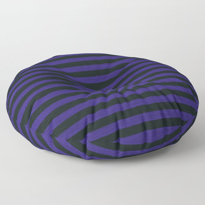 Purple Black Striped Knitted Weaving Floor Pillow