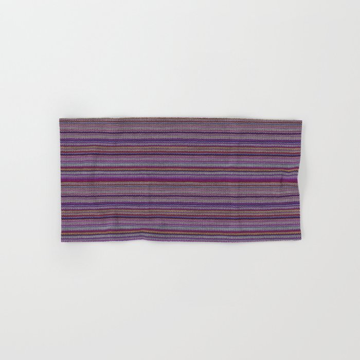 Purple Lilac Striped Knitted Weaving Hand Bath Towel