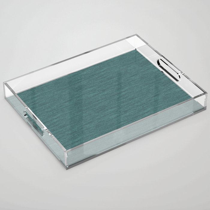 Teal Knitted Weaving Acrylic Tray