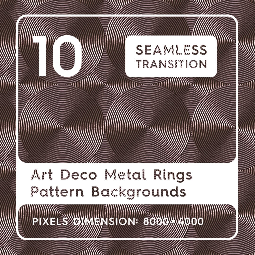 Download Free 10 Art Deco Vintage Rings Pattern Backgrounds Textures World PSD Mockup Template