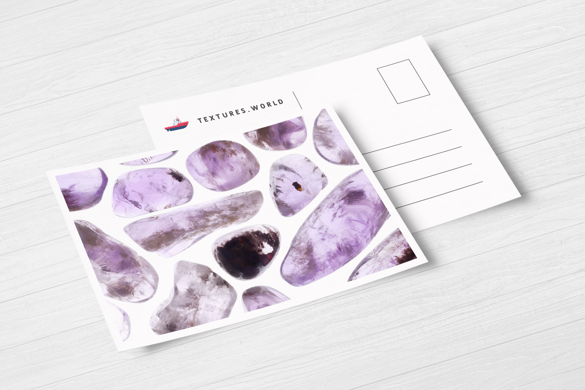 Rutilated Amethyst Background Textures Postcard Preview 