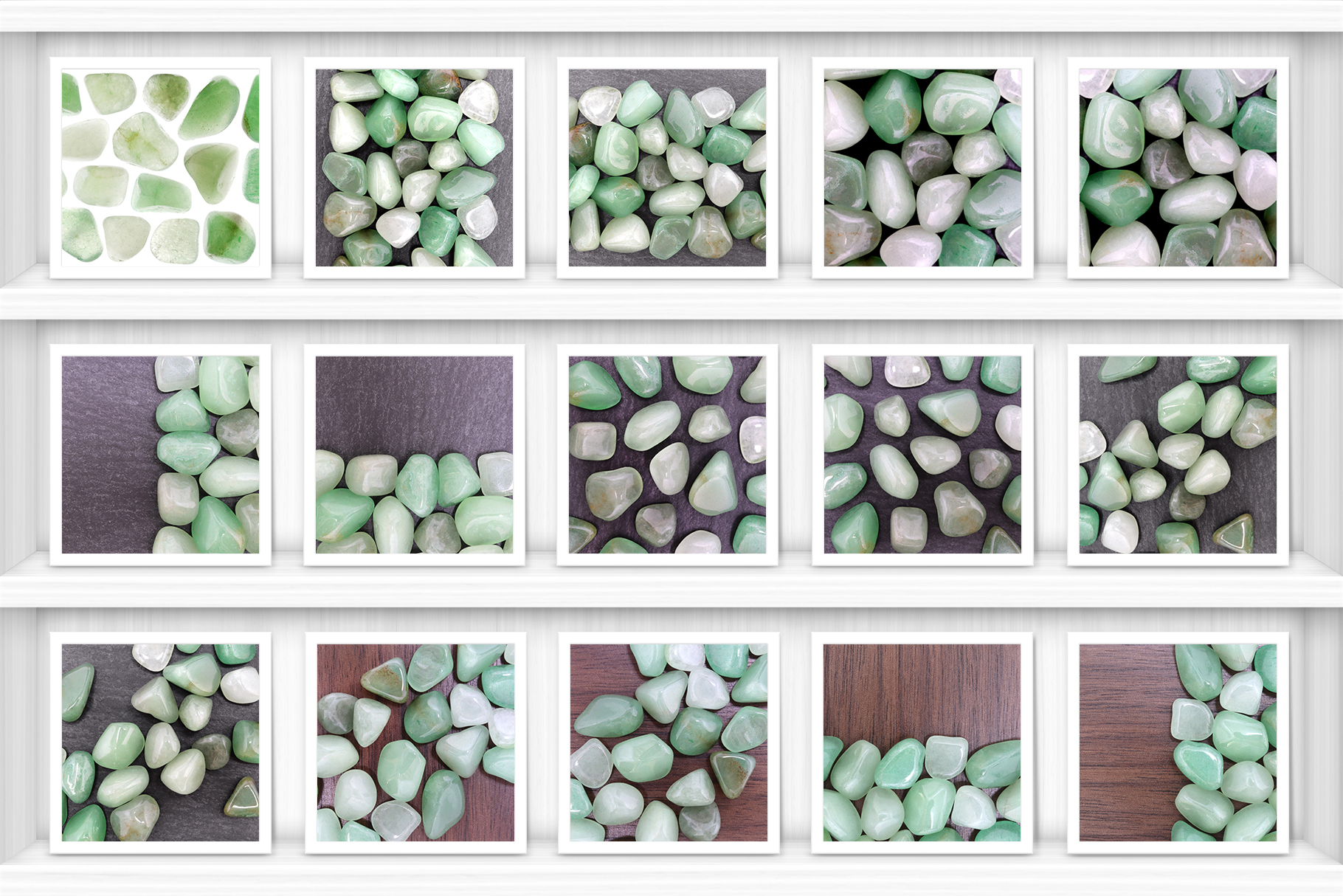 Green Aventurine Background Textures Showcase Shelves Samples Preview