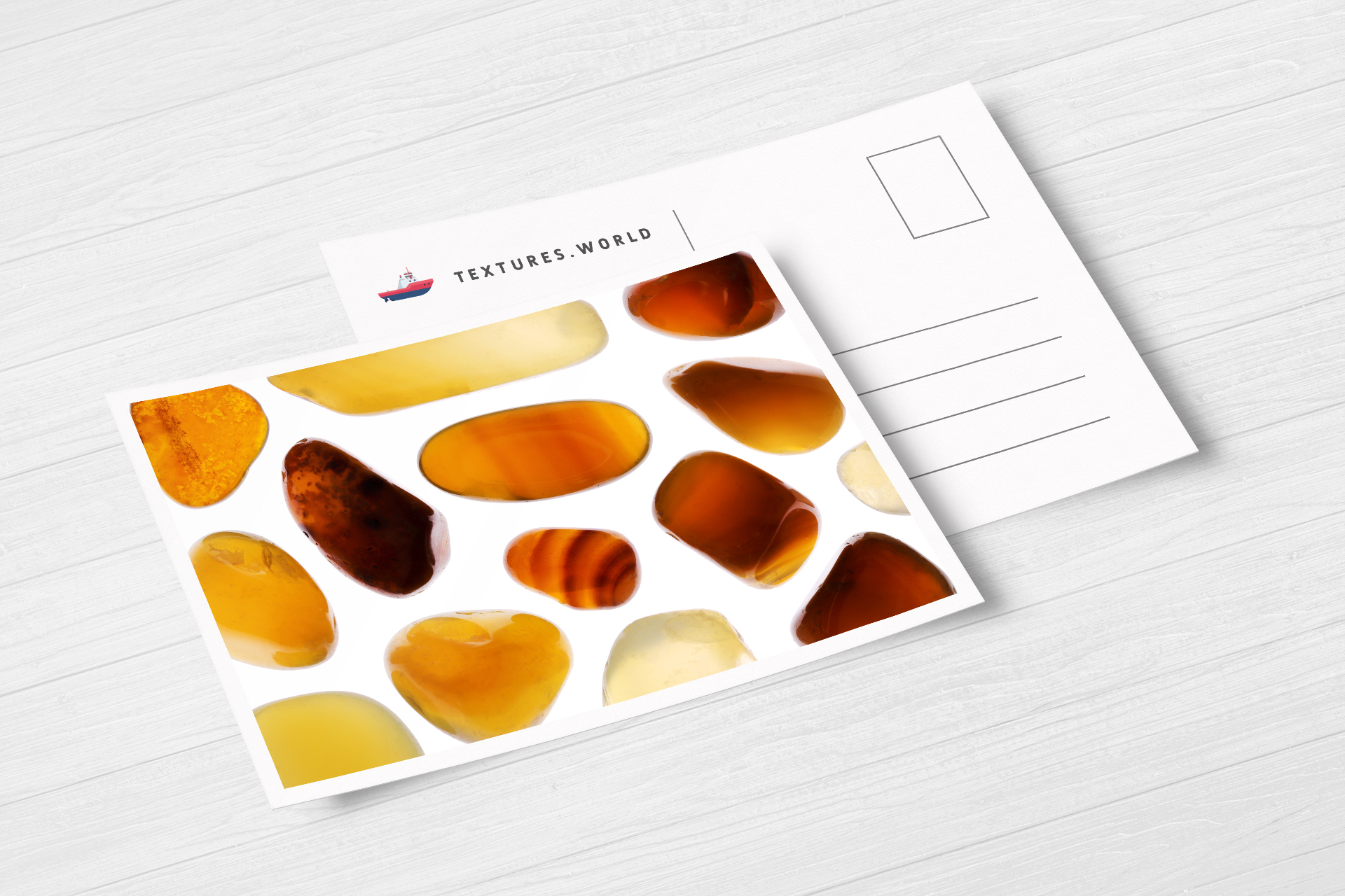 Postcard Yellow Agate Background Textures Modern Poster Preview