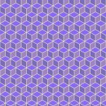 Violet Lilac Indigo Seamless Cube Pattern Background. Isometric