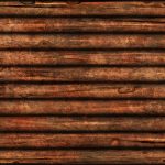 Seamless Wood Logs Wall Background Texture. Natural Trees Backdr