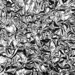 Monochrome Crumpled Metallic Black & White Foil Background Textu
