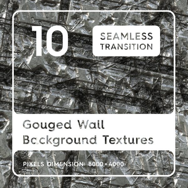 10 Seamless Gouged Wall Background Textures