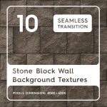 10 Stone Block Wall Background Textures