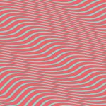 Cornflower Salmon Seamless Hypnotic Waves Background. Stylish Co