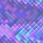 Indigo Violet Seamless Bright Square Background. Colorful Mosaic