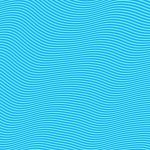 Sky Blue Seamless Hypnotic Waves Background. Stylish Colorful Ri