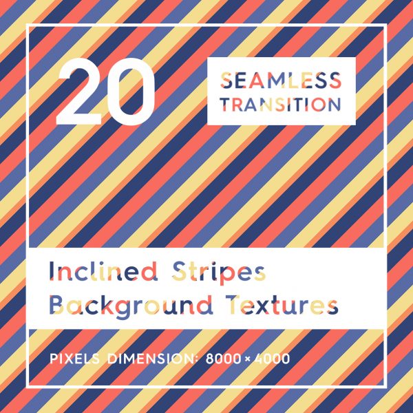 20 Seamless Inclined Stripes Background Textures