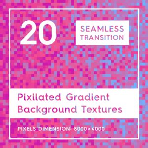 20 Seamless Pixilated Gradient Background Textures