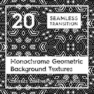 20 Monochrome Geometric Backgrounds