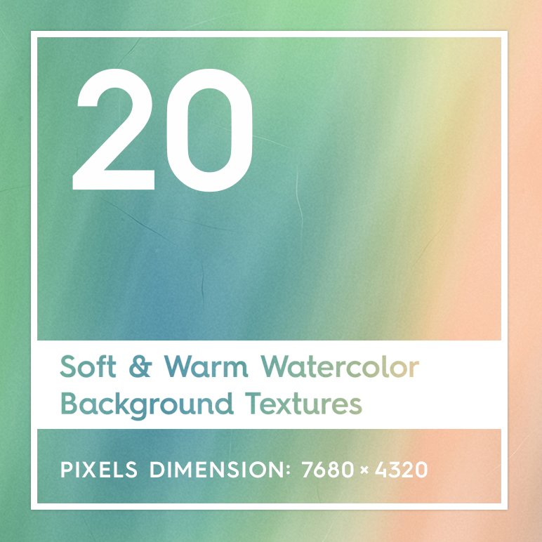 20 Soft & Warm Watercolor Backgrounds