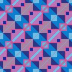 Bright Pink Blue Seamless Modern Maya Pattern Background. Geomet