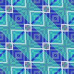 Sky Blue Seamless Modern Maya Pattern Background. Geometric Ethn