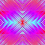 Pink Blue Seamless Psy Pattern Background. Bright Surrealism Tex