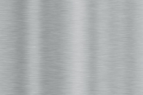 Aluminum shiny polished seamless sheet textures. Stainless brushed metal background material. Horizontal along direction.