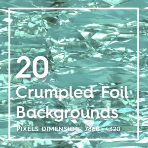20 Crumpled Foil Backgrounds