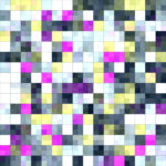 Bright Tiling Colored Squares. Colorful mosaic texture. Bright filling geometric backdrop. Seamless Backgrounds.