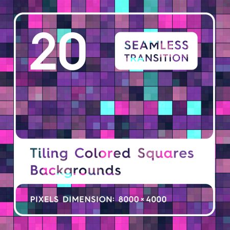 20 Tiling Colored Squares Backgrounds
