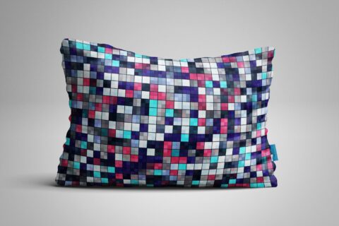 Pillow Design with Tiling Colored Squares