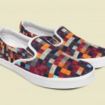 Shoes with Tiling Colored Squares