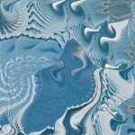 Blue Sea Swirls Background. Abstract Ocean Marbling Curves Textu