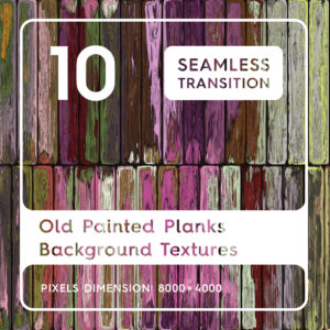 10 Old Painted Planks Textures - Image 1