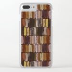 Colored Old Painted Wood Planks Clear iPhone Case