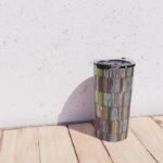 Colored Old Painted Wood Planks Travel Mug