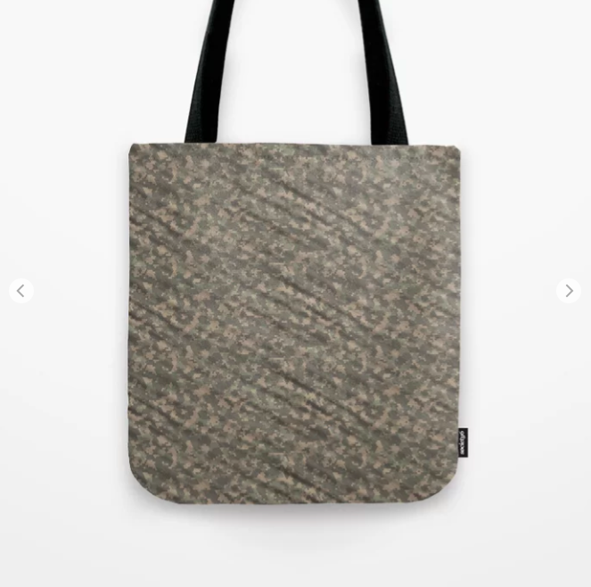 Dark Green Army Camouflage Tote Bag
