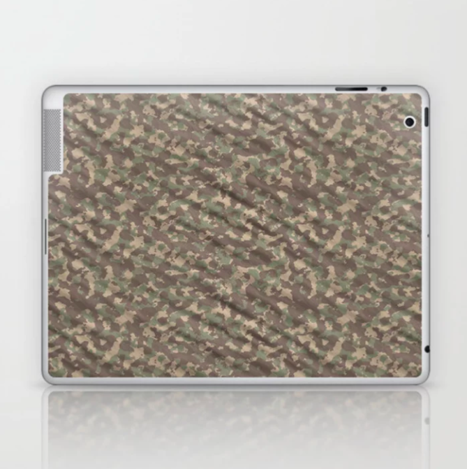 Weathered Green Army Camouflage Laptop & iPad Skin