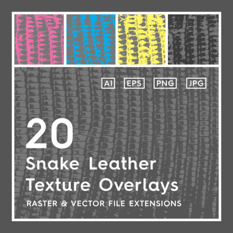 20 Snake Leather Texture Overlays