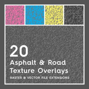20 Asphalt & Road Vector Texture Overlays - Image 1