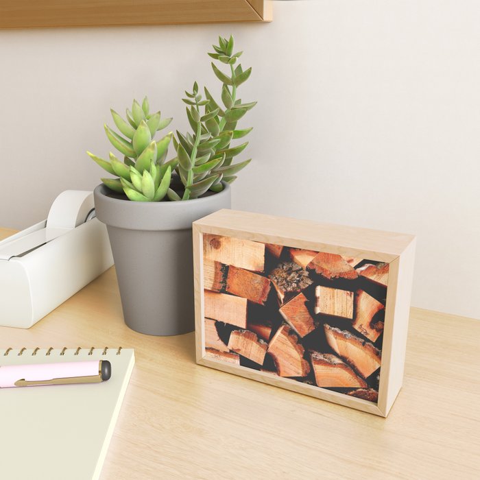 Wood Logging Framed Mini Art Print