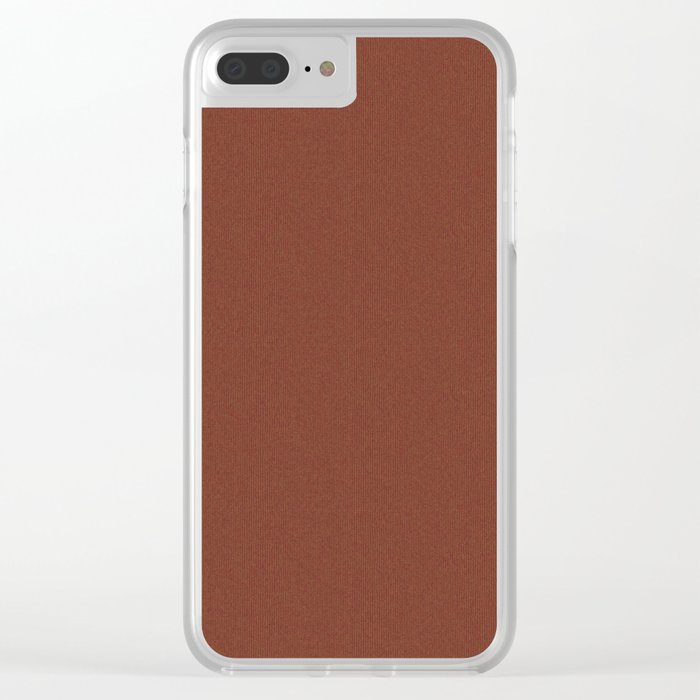 Brown Knitted Weaving Clear iPhone Case
