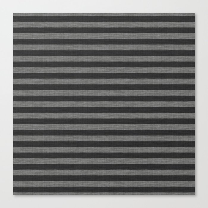 Gray Striped Knitted Weaving Canvas Print