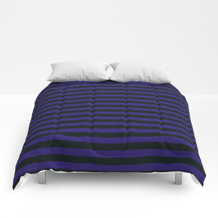 Purple Black Striped Knitted Weaving Comforters