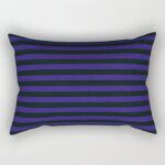 Purple Black Striped Knitted Weaving Rectangular Pillow
