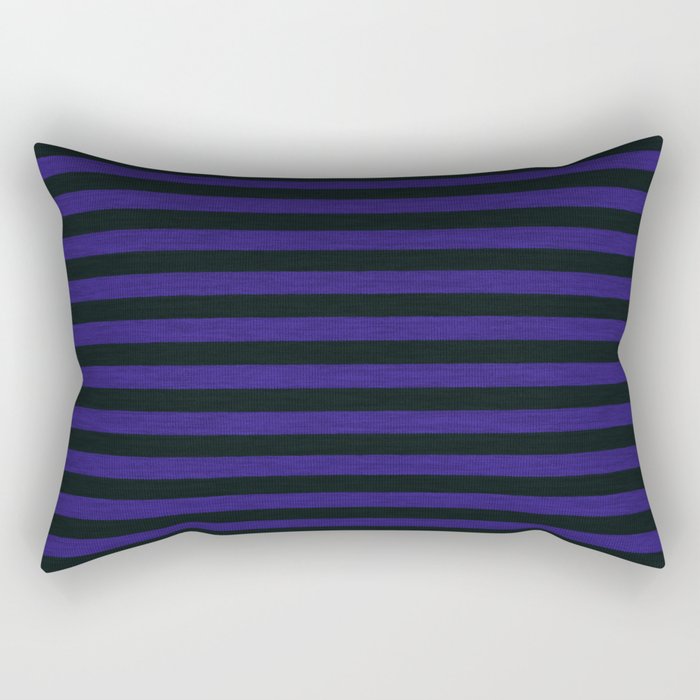 Purple Black Striped Knitted Weaving Rectangular Pillow