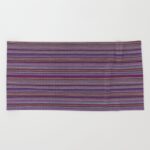Purple Lilac Striped Knitted Weaving Beach Towel